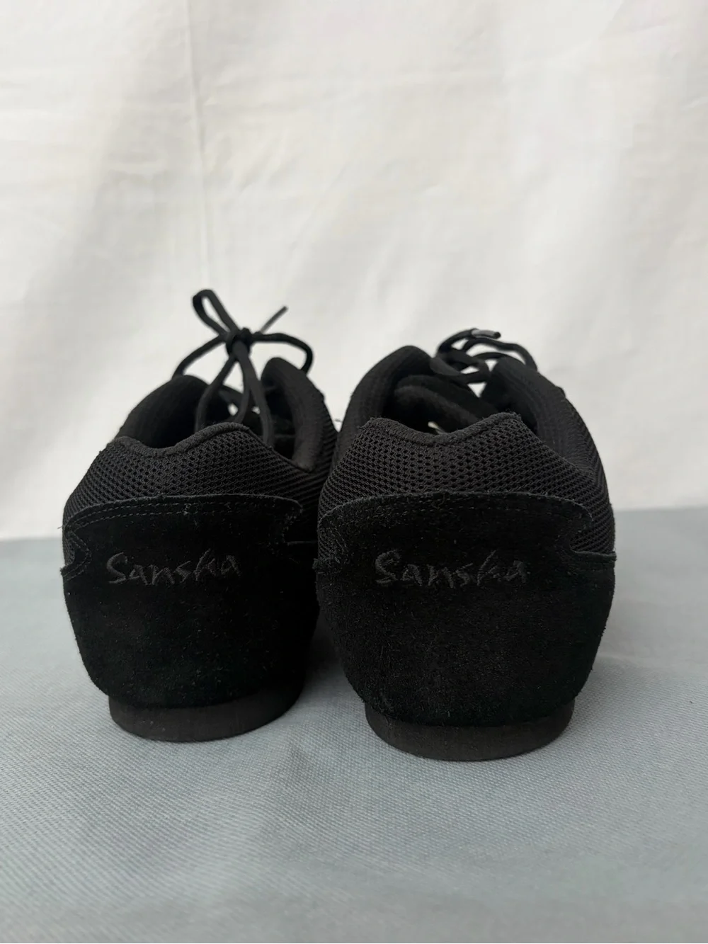 Sansha Men’s Black Suede Mesh Jazz Sneakers Size 17M Dance Shoes Excellent(B226)